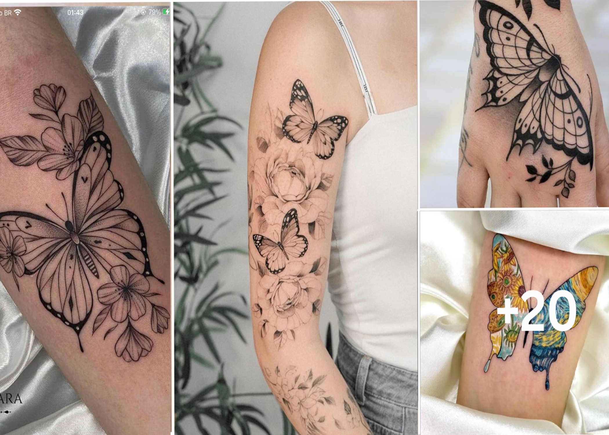 Tatuaje Bocetos, Dibujos y Plantillas de MARIPOSAS: +20 Geniales Ideas